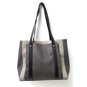 Relic Gray and Black Faux Pebbled Leather Handbag